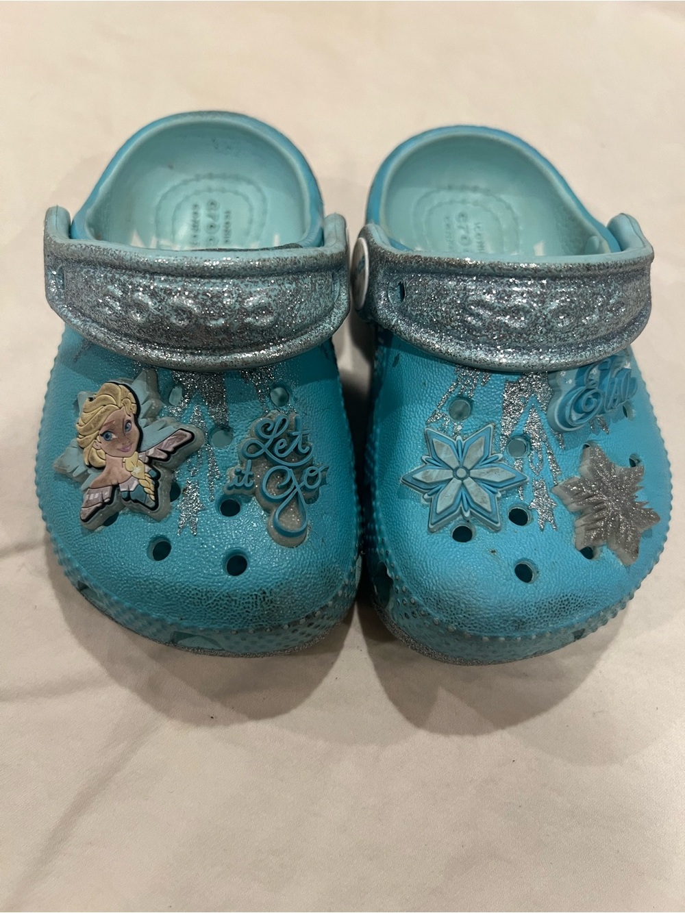 Crocs Frozen Elsa Light Blue Kids Clog Shoes